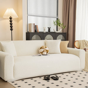 Stretch Plush Fitted Couch Slipcover Furniture Protector for 1/2/3/4/5 Cushion Couch