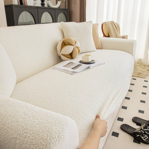 Stretch Plush Fitted Couch Slipcover Furniture Protector for 1/2/3/4/5 Cushion Couch