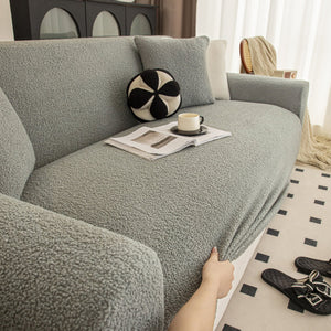 Stretch Plush Fitted Couch Slipcover Furniture Protector for 1/2/3/4/5 Cushion Couch