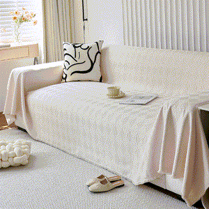 Textured Chenille Sofa Cover Throw, Soft Washable Couch Blanket Protector for Pets