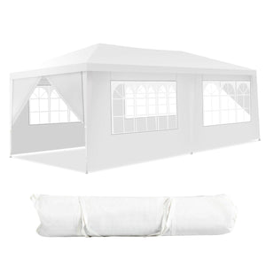 10 x 20 Feet 6 Sidewalls Canopy Tent with Carry Bag-White by DirectDeals