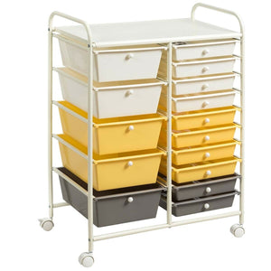 15 Drawers Rolling Storage Cart Organizer
