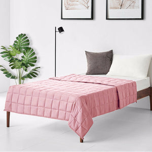 60 x80 Inch 15lbs Premium Cooling Heavy Weighted Blanket-Pink by DirectDeals