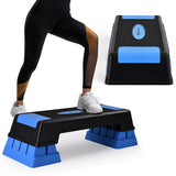 Aerobic Exercise Stepper Trainer with Adjustable Height 5 Inch- 7 Inch- 9 Inch-Blue