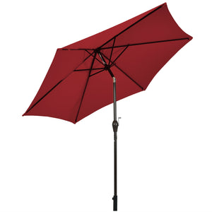 9 ft Patio Outdoor Umbrella with Crank-Orange