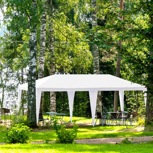 10 x 20 Feet 6 Sidewalls Canopy Tent with Carry Bag-White by DirectDeals
