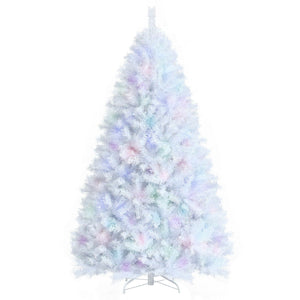 7 Feet White Iridescent Tinsel Artificialâ€‚Christmas Tree with Metal Stand