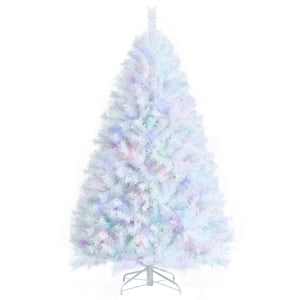 7 Feet White Iridescent Tinsel Artificial ‚Christmas Tree with Metal Stand