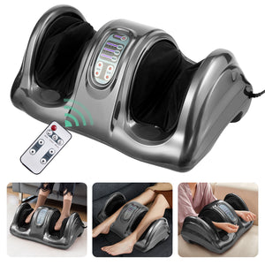 Therapeutic Shiatsu Foot Massager with High Intensity Rollers-Black