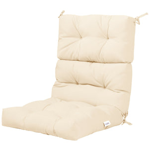 22 x 44 Inch Tufted Outdoor Patio Chair Seating Pad-Blue
