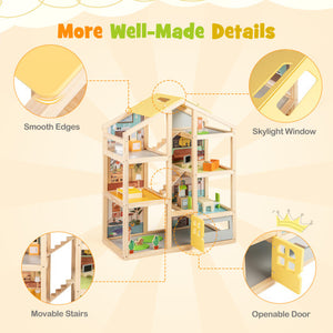 Console Table with 2 Drawers and Open Storage Shelf-Rustic Brown