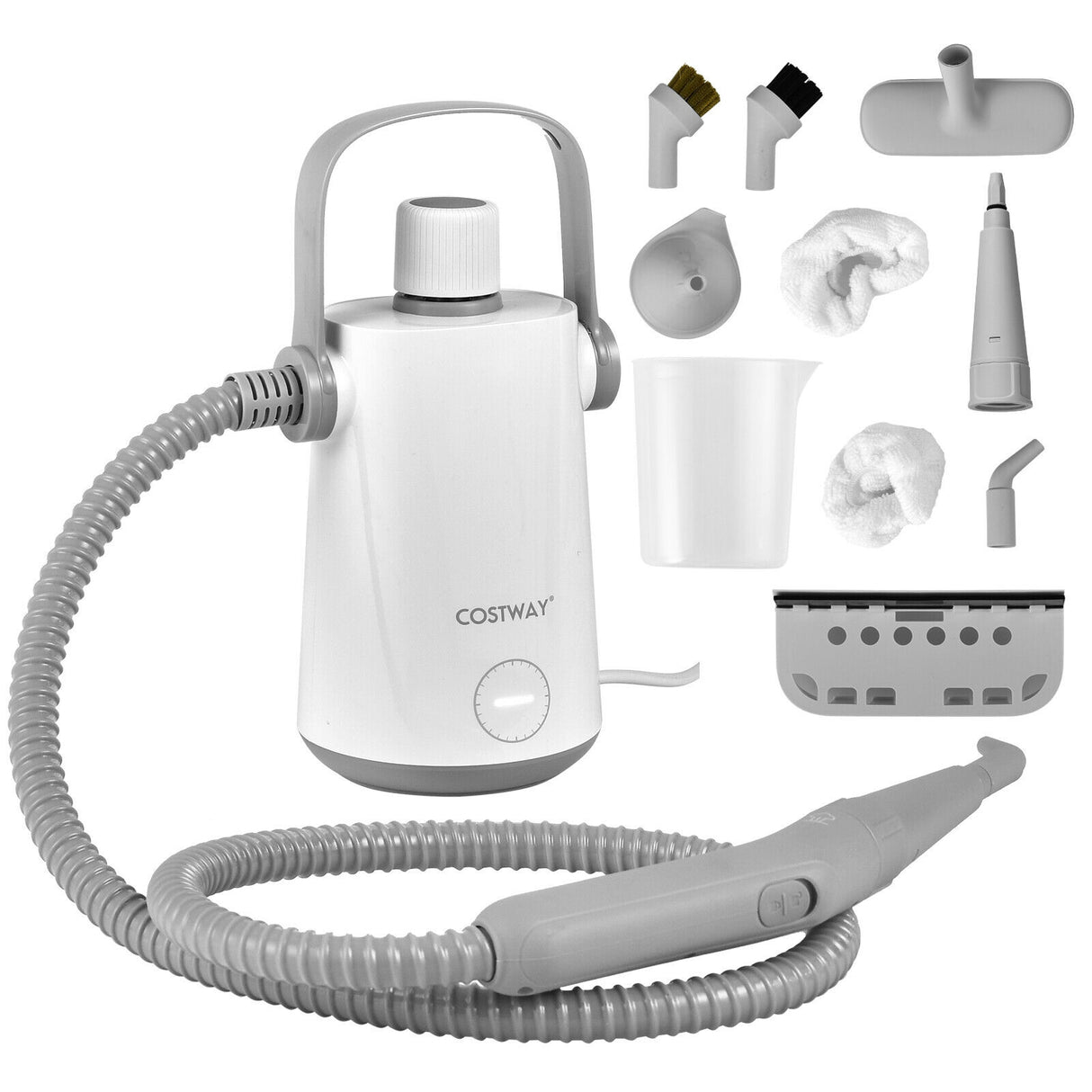 1000W Multifunction Portable Hand-held Steam Cleaner with 10 Accessories-Green