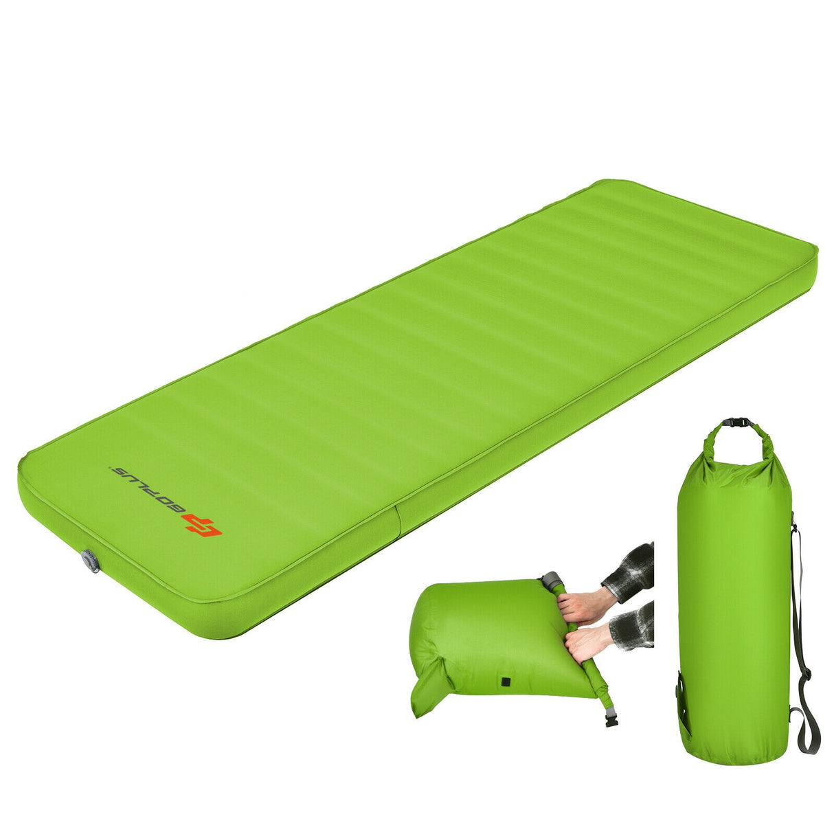 Self Inflating Folding Camping Sleeping Mattress with Carrying Bag-Blue