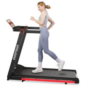 DeerRun A1 Pro Move+  6% Incline Foldable Treadmill——2025 Upgraded Chip & NFC Support | 350Lbs, 10mph Silver