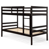 Twin Bunk Bed Children Wooden Bunk Beds Solid Hardwood-White