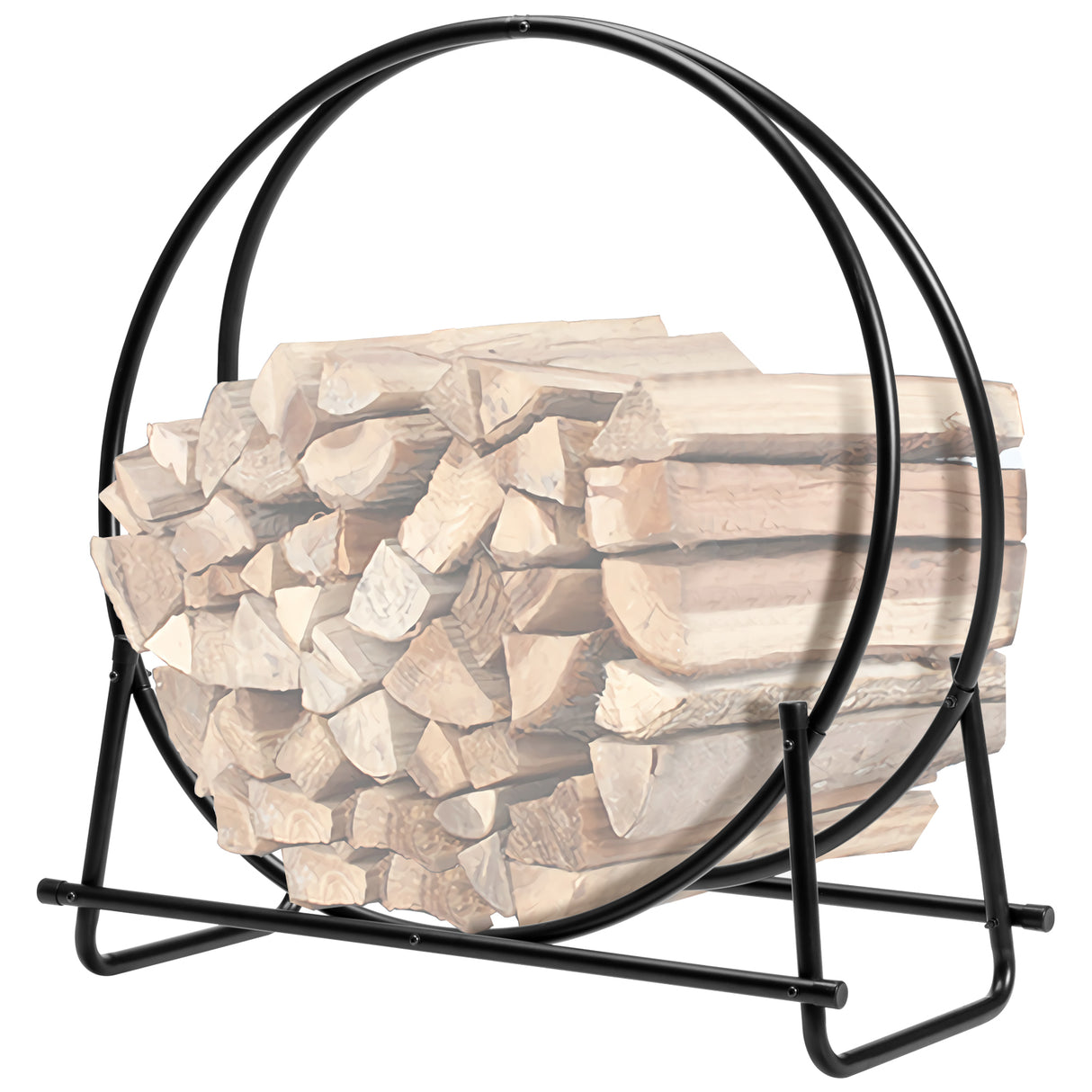 40-inch Tubular Steel Firewood Storage Rack