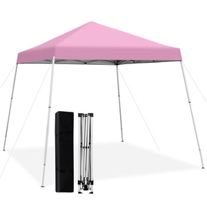 10 x 10 Feet Outdoor Instant Pop-up Canopy with Carrying Bag-Pink by DirectDeals