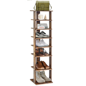7-Tier Shoe Rack Practical Free Standing Shelves Storage Shelves-Black