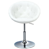 1 Piece Modern Adjustable Swivel Round PU Leather Chair-Black
