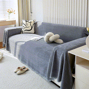 Chenille Thickened Solid Couch Blanket Throws, Reversible Couch Covers for Sectional Couches