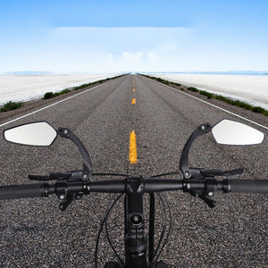 Bicycle Rear View Mirror Bike Cycling Clear Wide Range Back Sight Reflector Adjustable Left Right Mirror Accessories New Bike Mirror Blast resistant Adjustable Bike Rearview Mirror With Large Lens Bicycle Mirrors For Handlebars