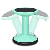 Adjustable Active Learning Stool Sitting Home Office Wobble Chair with Cushion Seat -Black