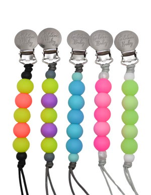 Glow in the Dark Pacifier Clip // Pink