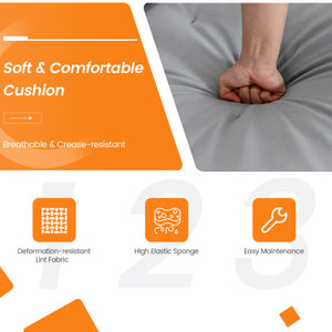 Modular 3-Seat Sofa Couch with Socket USB Ports and Side Storage Pocket-Gray