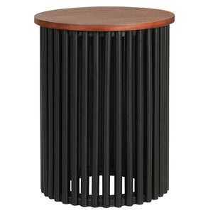 1 Piece Elegant Wooden Round Coffee Table for Living Room and Home Office-Walnut