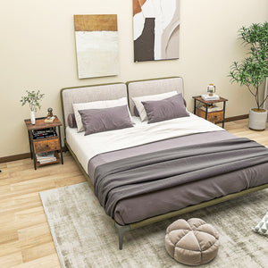 1/2 Pieces 3-Tier Nightstand with Charging Station and Drawer-1 Piece by DirectDeals