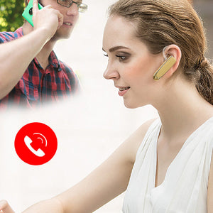 Bluetooth Earpiece V5.0 Wireless Handsfree Headset With Microphone 24 Hrs Driving Headset 30 Days Standby Time Bluetooth Music Headset Waterproof Earphone Works On All Smartphones Sport Wireless Earphones