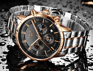Men's Waterproof  Watch With Chronometers And Date Display Unique Design Perfect Gift