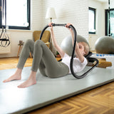 Portable AB Trainer Fitness Crunch Workout Exerciser with Headrest-Black