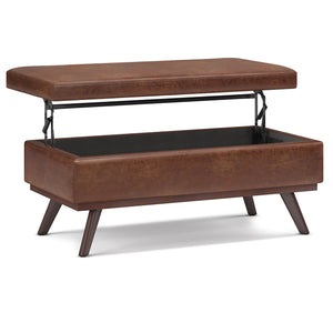 Owen - Lift Top Large Coffee Table Storage Ottoman, Mid Century Style by Couch.com
