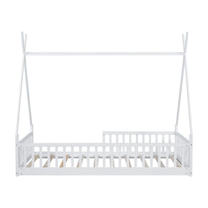 House Shaped Design Bed With Fence