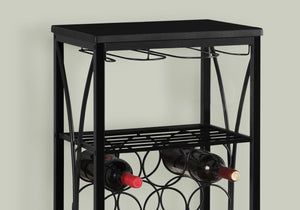 Home Bar, Wine Rack, Transitional - Black by Couch.com