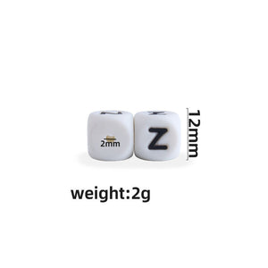 12mm Baby Products 26 Silicone English Alphabet Beads Teeth Accessories