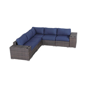 Rattan Sectional Sofa Set With Cushions by Couch.com