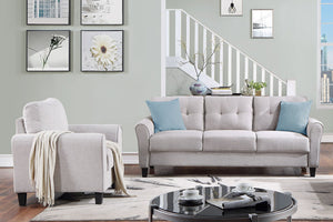 Modern Living Room Sofa Set Linen Upholstered Couch Furniture For Home Office by Couch.com