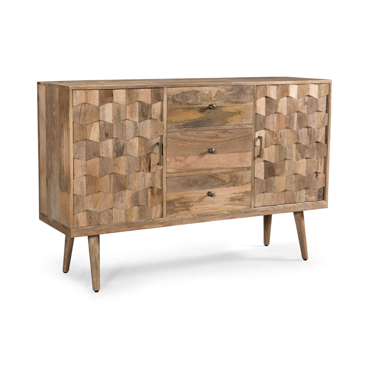 3 Drawer Sideboard With 2 Doors (KD Legs) - Natural by Couch.com