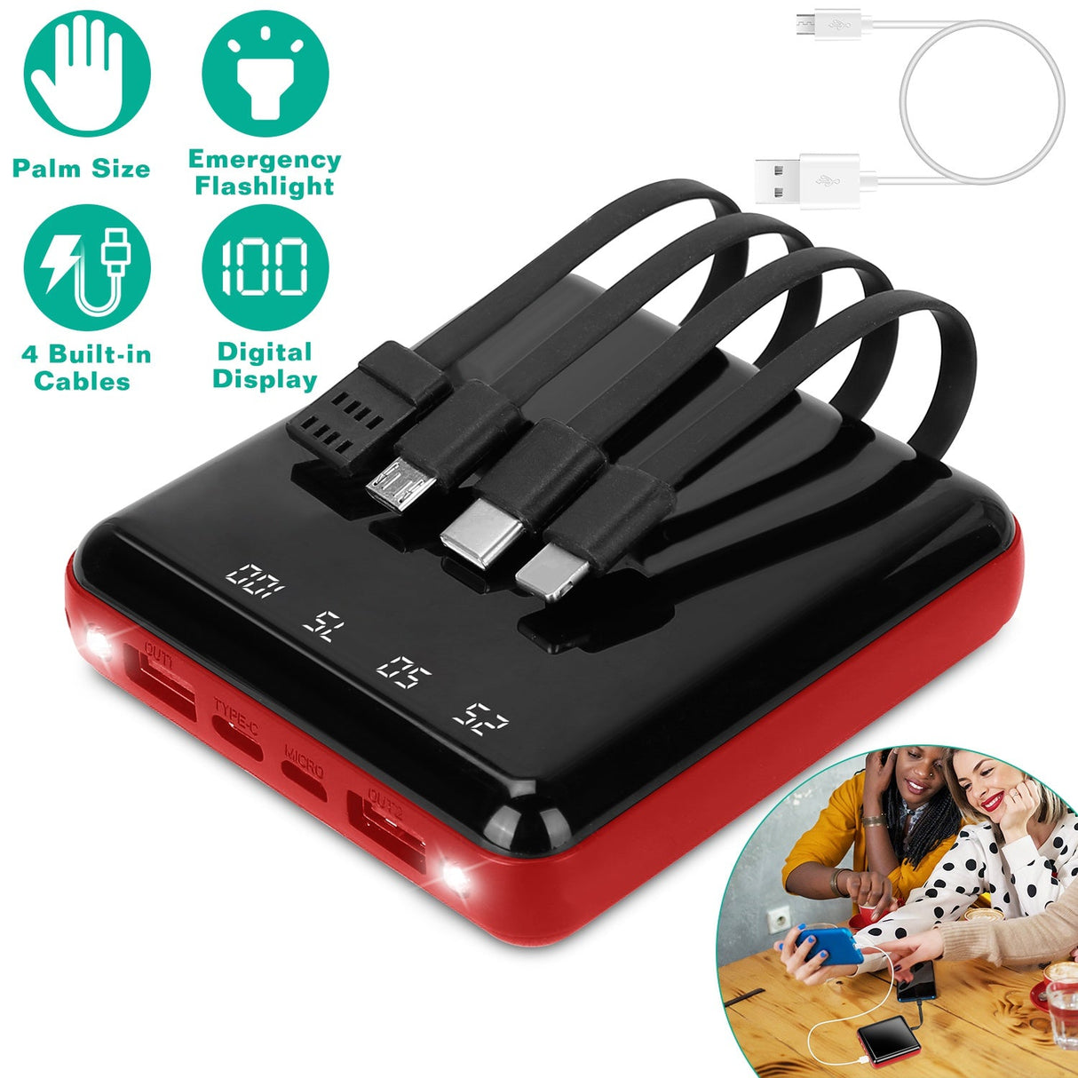 10000mAh Portable Charger Power Bank by DirectDeals