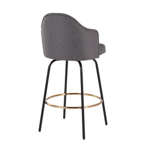 Ahoy - Contemporary Fixed Height Counter Stool Round Footrest (Set of 2) by Couch.com