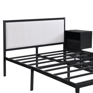 Platform Bed With 2 Tier Storage Shelves, Storage Cabinet by Couch.com