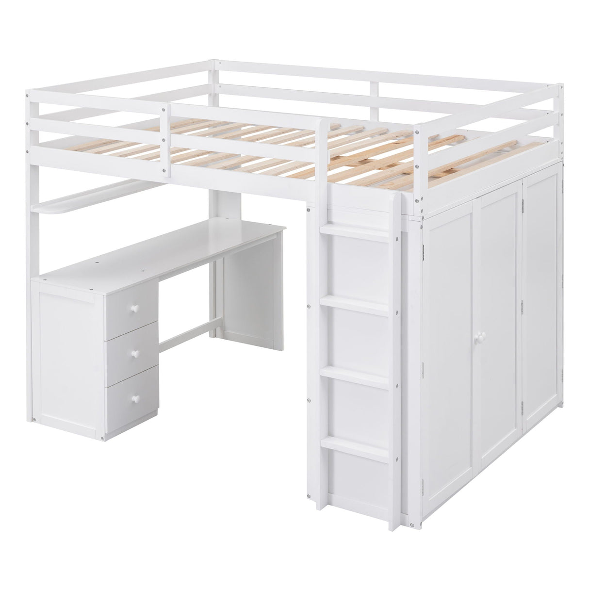 Loft Bed With Drawers, Desk, And Wardrobe by Couch.com