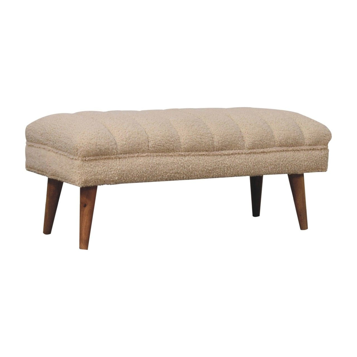Boucle Puffer Bench - Beige by Couch.com