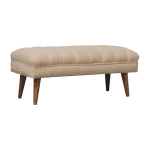 Boucle Puffer Bench - Beige by Couch.com