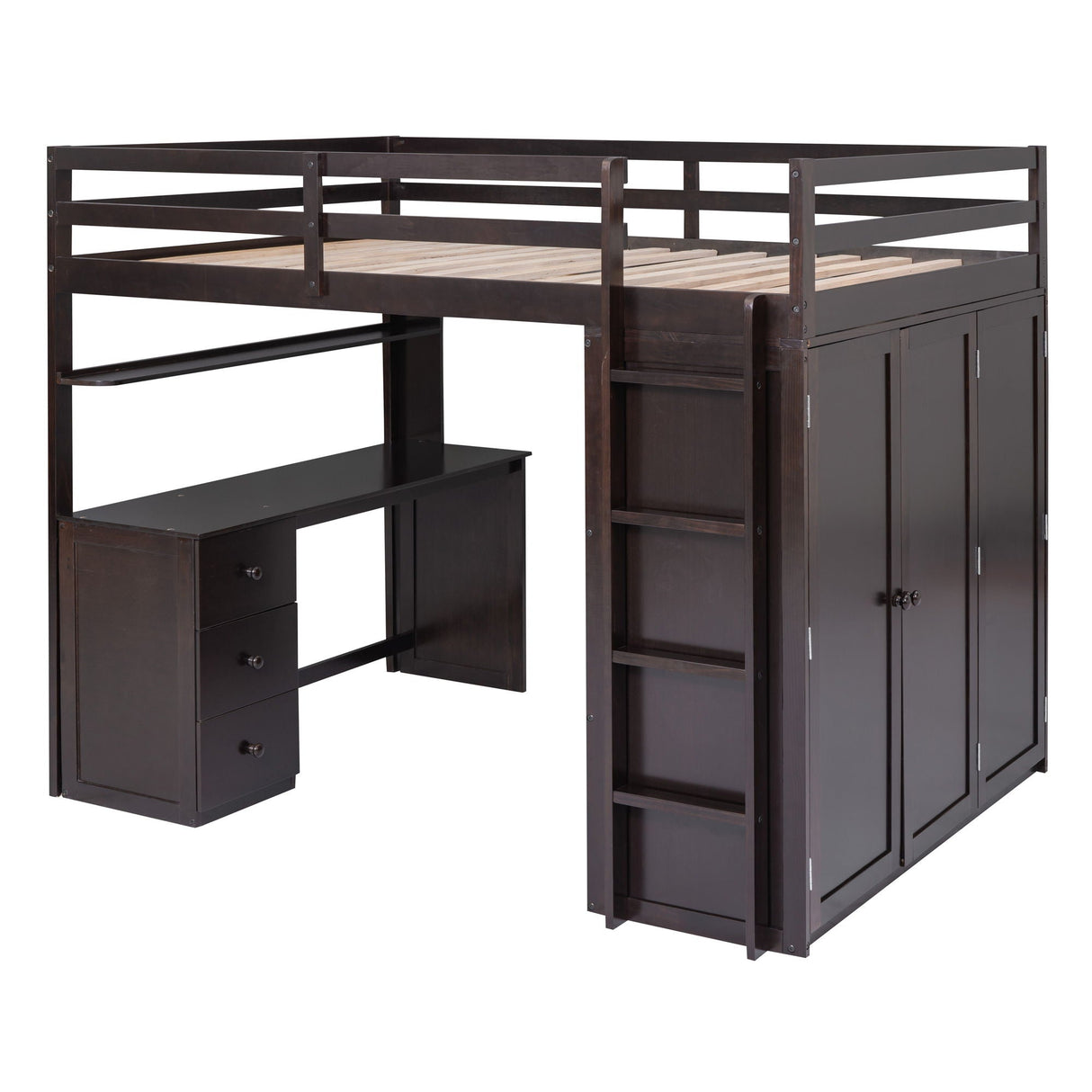 Loft Bed With Drawers, Desk, And Wardrobe by Couch.com
