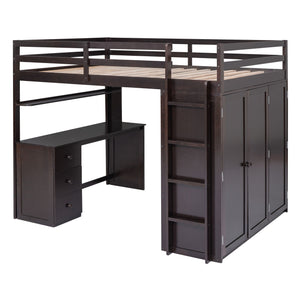 Loft Bed With Drawers, Desk, And Wardrobe by Couch.com
