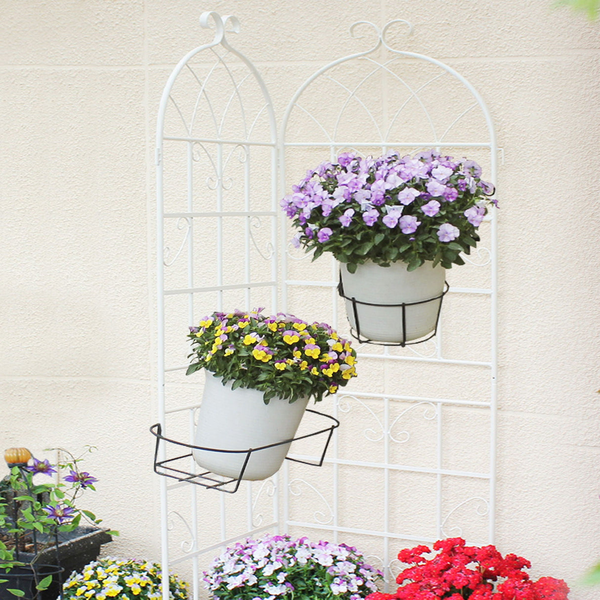 Metal Garden Rustproof Trellis For Climbing Plants Outdoor Flower Support by Couch.com