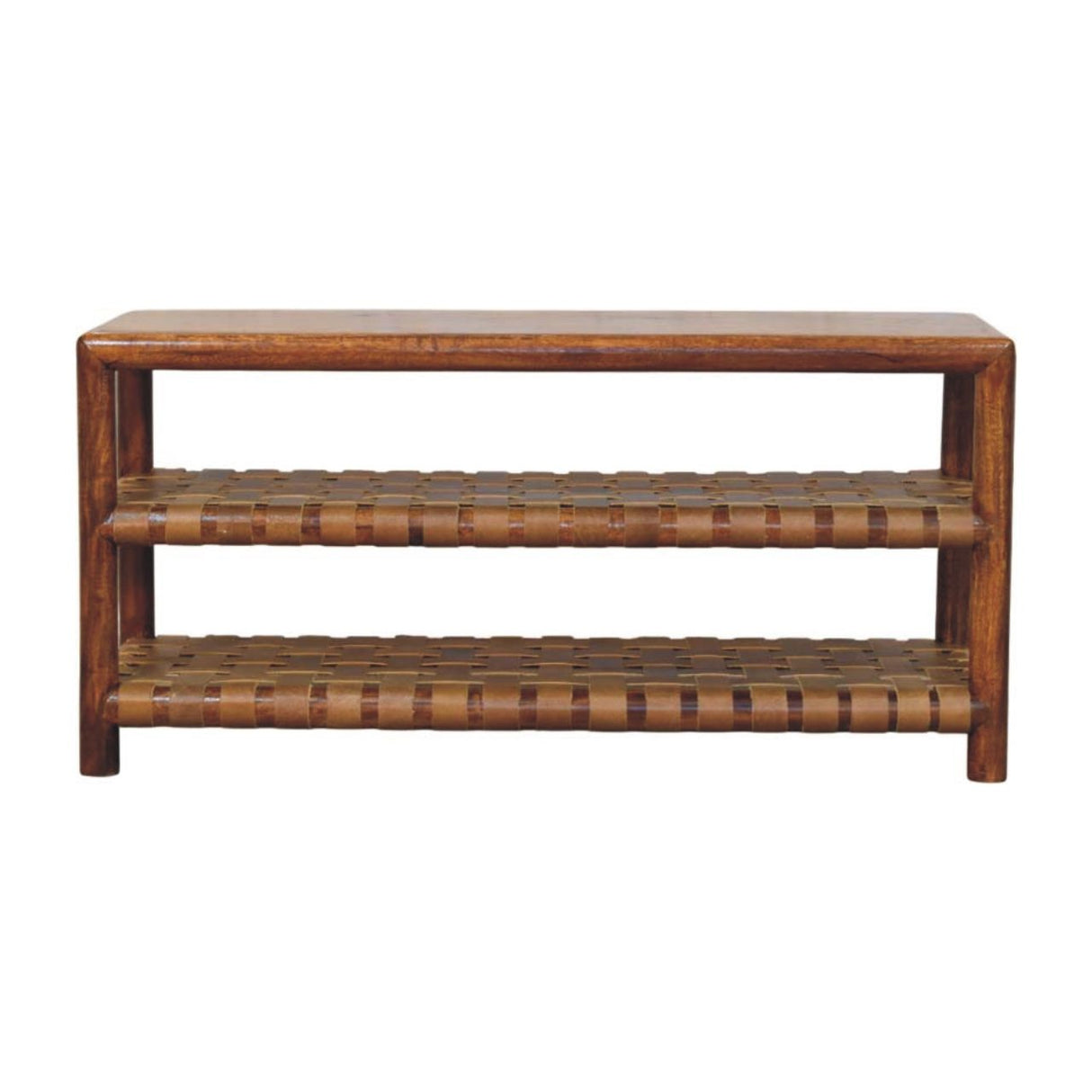 Regency Woven 2 Slot Shoe Rack - Brown by Couch.com